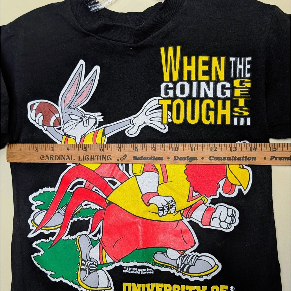 Vintage University Nebraska Taz Bugs Tough Get Going Single Stitch Youth Small - Picture 9 of 11